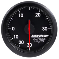 Autometer Airdrive 2-1/6in Boost/Vac Gauge 30in Hg/30 PSI - Black - My Store