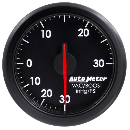 Autometer Airdrive 2-1/6in Boost/Vac Gauge 30in Hg/30 PSI - Black