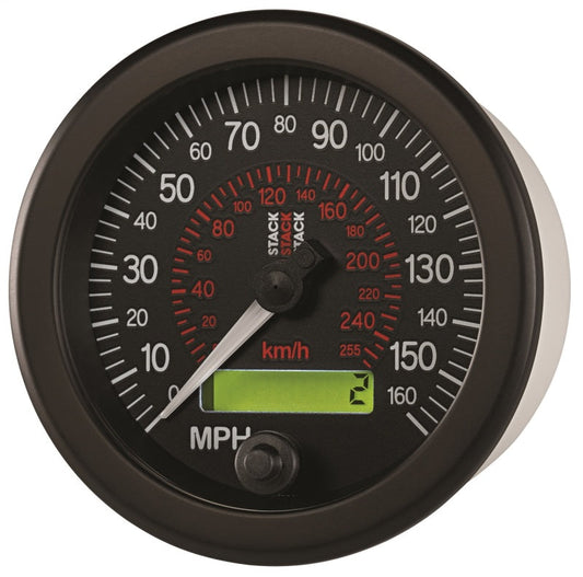 Autometer Stack Instruments 88mm 0-160 MPH / 260 Km/h Programmable Speedometer - Black