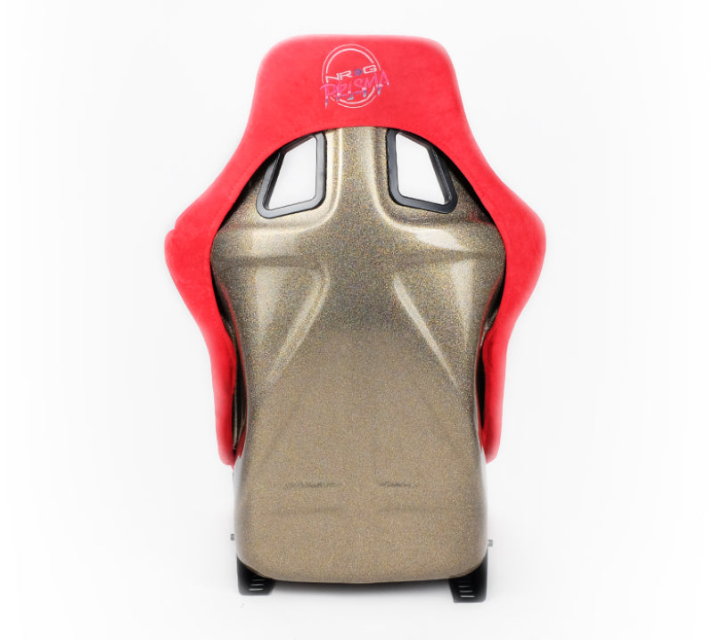 NRG FRP Bucket Seat ULTRA Edition - Large (Red Alcantara/Gold Glitter Back) - My Store