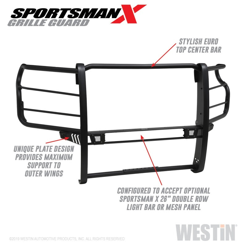 Westin 2020 Chevy Silverado 2500/3500 Sportsman X Grille Guard - Textured Black - Mammoth Racing -