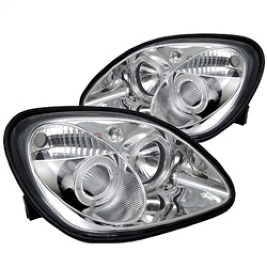 Spyder Mercedes Benz SLK 98-04 Projector Halogen Model- LED Halo Chrm PRO-YD-MBSLK98-1PC-HL-C - Mammoth Racing -