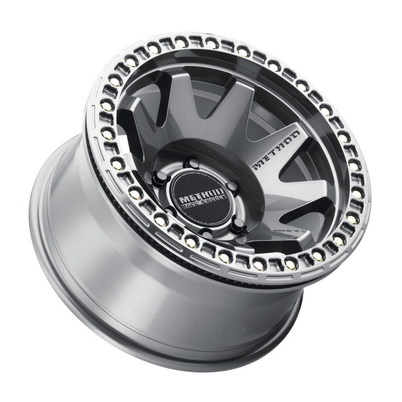 Method Mr108 17x9 -44mm Offset 6x5.5 106.25mm CB Gloss Titanium w/BH-H24125-38 Wheel - Mammoth Racing -
