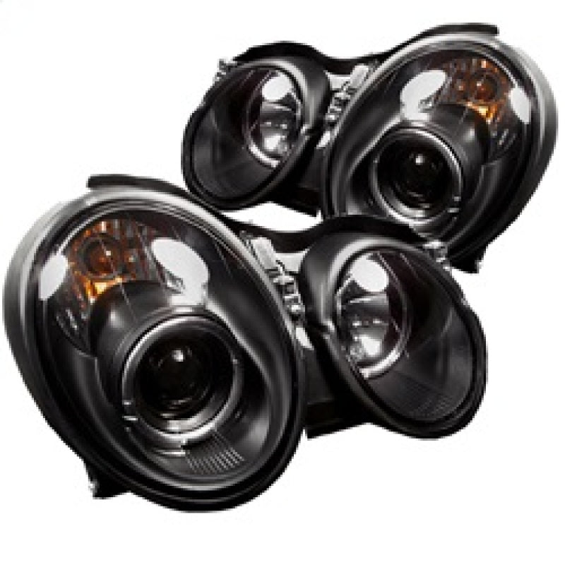 Spyder Mercedes Benz CLK 98-02 Projector Headlights Halogen Model- LED Halo Blk PRO-YD-MBCLK98-HL-BK - Mammoth Racing -