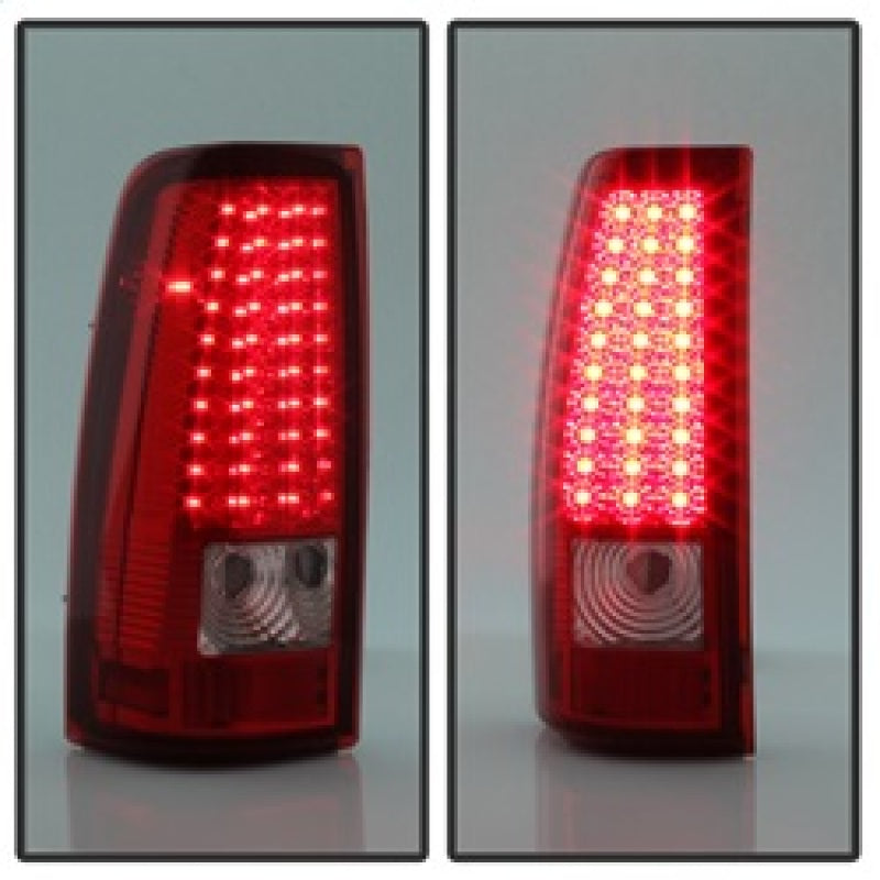 Xtune Chevy Silverado 1500/2500/3500 03-06 LED Tail Lights Red Clear ALT-ON-CS03-LED-RC - Mammoth Racing -