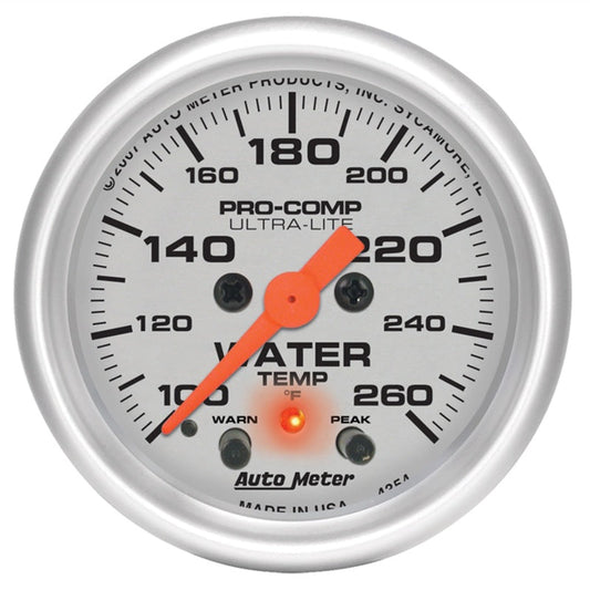Autometer Ultra-Lite 2-1/16in Digital Stepper Motor 260 Degree F Water Temp Gauge - My Store