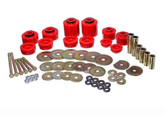Energy Suspension 80-96 Ford F-150/250/350 Red Body Mount Set Includes Hardware - My Store