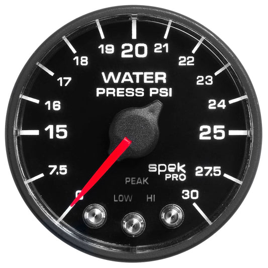 Autometer Spek-Pro - Nascar 2-1/16in Water Press 0- 30 psi Bfb - My Store
