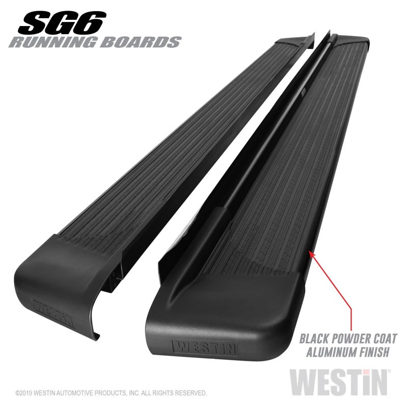 Westin SG6 Black Aluminum Running Boards 85.50 in - Mammoth Racing -