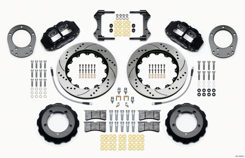 Wilwood Narrow Superlite 4R Front Hat Kit 14.00in Drilled 76-77 Ford Bronco Dana 44 w/Lines - My Store