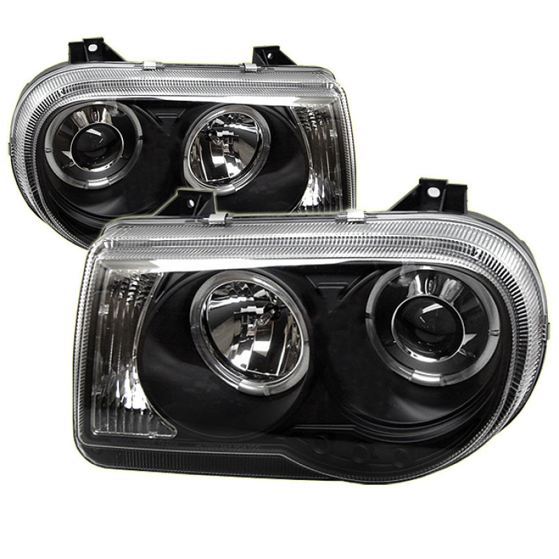 Spyder Chrysler 300C 05-10 Projector Headlights LED Halo LED Blk (Not Included) PRO-YD-C300C-HL-BK - Mammoth Racing -