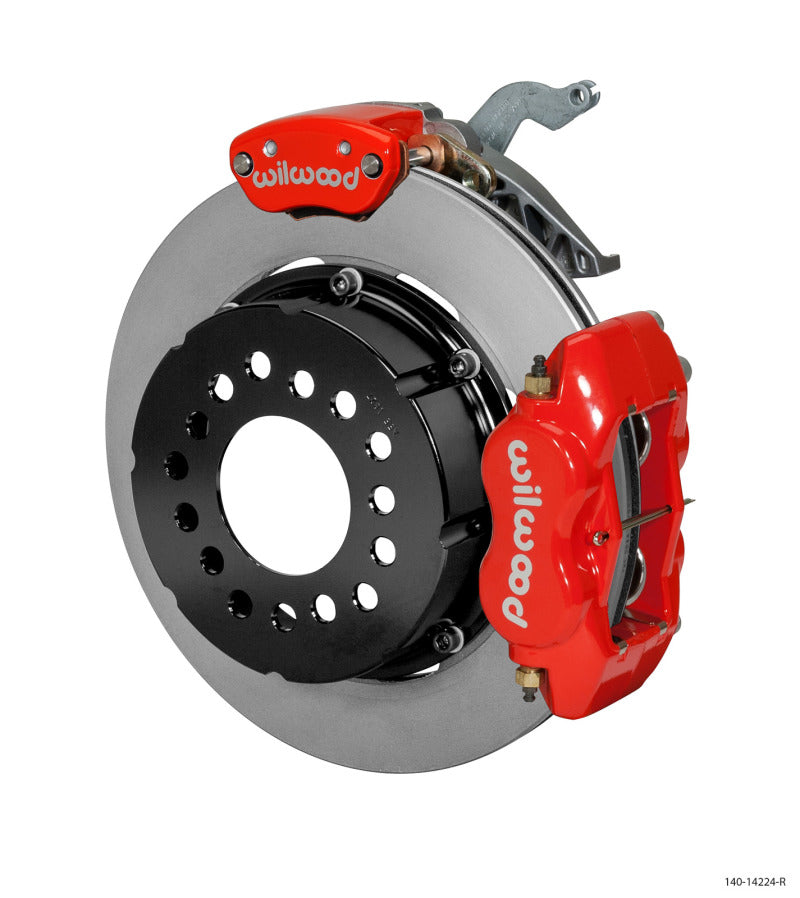 Wilwood Forged Dynalite P/S Rear Kit w/MC4 P-Brake Red Chev 12 Bolt w/Clip Eliminator - My Store