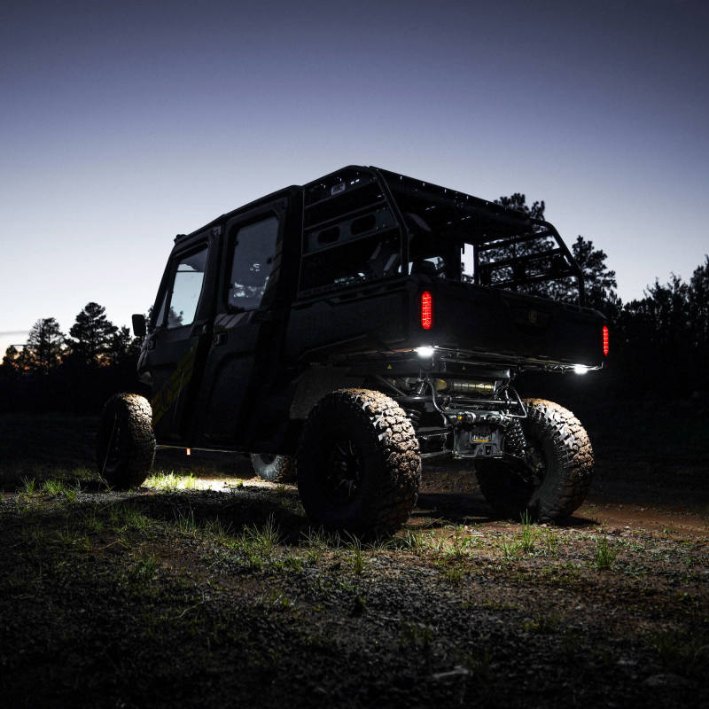 KC HiLiTES Cyclone V2 LED - Rock Light - 6-Light System - Clear - 5W Flood Beam - Mammoth Racing -
