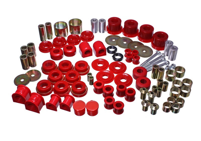 Energy Suspension 15-16 Ford Mustang Red Hyper-Flex Master Bushing Set - Mammoth Racing -