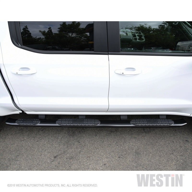 Westin 2019 Chevrolet Silverado/Sierra 1500 CC (5.5ft) PRO TRAXX 5 WTW Oval Nerf Step Bars - Black - Mammoth Racing -