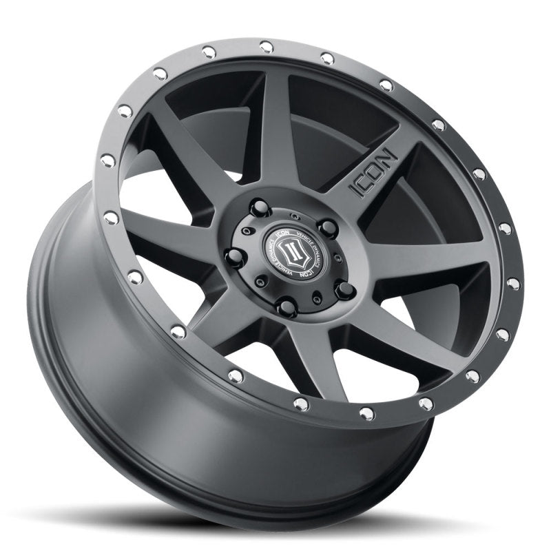 Icon Rebound 20x9 6x135 16mm Offset 5.625in BS Satin Black Wheel - Mammoth Racing -