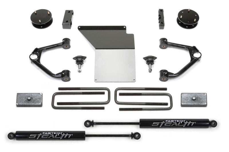 Fabtech 07-18 GM K1500 w/OE Forged UCA 3.5in Budget UCA System w/Rear Stealth Shocks - Mammoth Racing -