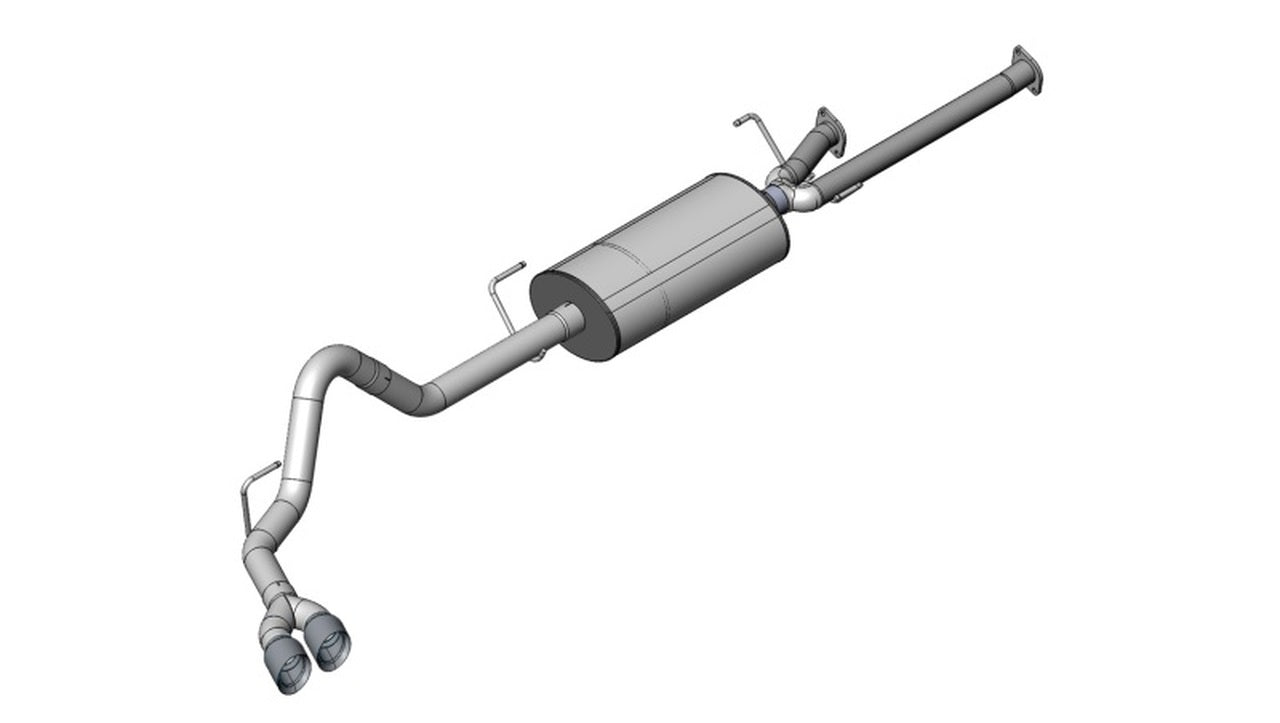 Corsa 07-08 Toyota Tundra Double Cab/Crew Max 5.7L V8 Polished Sport Cat-Back Exhaust - Mammoth Racing -