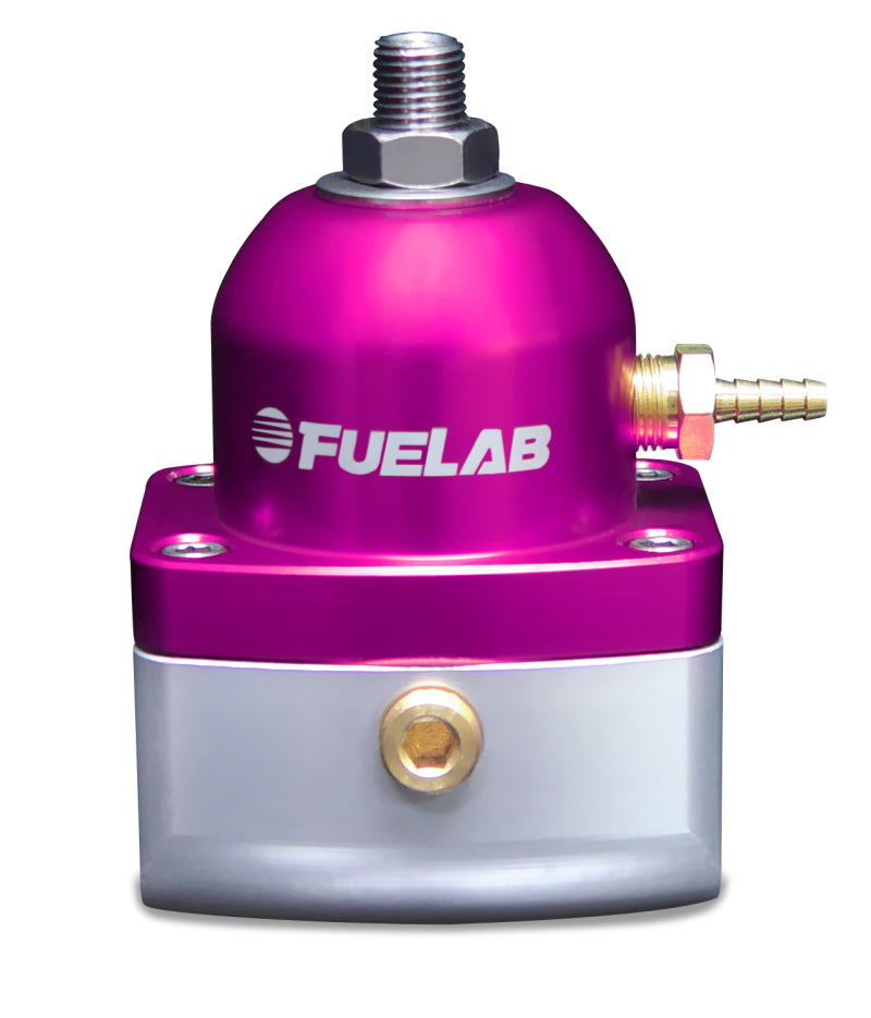 Fuelab 515 EFI Adjustable FPR 90-125 PSI (2) -10AN In (1) -6AN Return - Purple - Mammoth Racing -