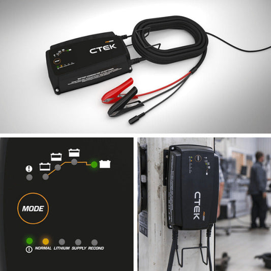 CTEK PRO25SE Battery Charger - 50-60 Hz - 12V - 19.6ft Extended Charging Cable - Mammoth Racing -