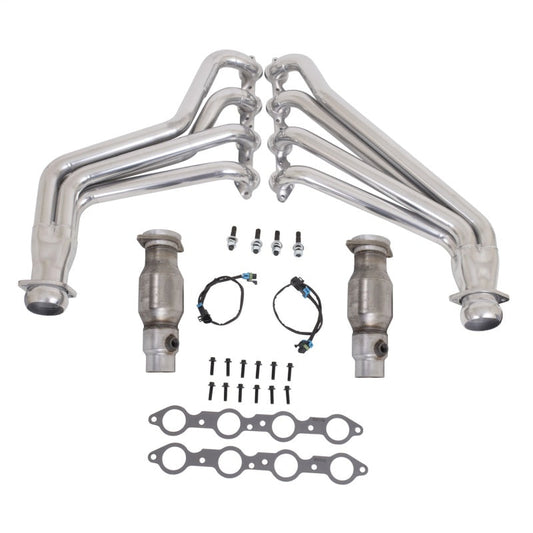 BBK 10-15 Camaro LS3 L99 Long Tube Exhaust Headers With Converters - 1-3/4 Silver Ceramic - My Store