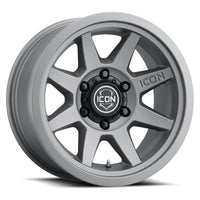Icon Rebound 17x8.5 6x5.5 25mm Offset 5.75in BS 95.1mm Bore Charcoal Wheel - Mammoth Racing -