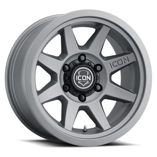 Icon Rebound 17x8.5 5x5 -6mm Offset 4.5in BS 71.5mm Bore Charcoal Wheel - Mammoth Racing -