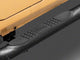 Officially Licensed Jeep 07-18 Wrangler JK 4Dr 3In Round Curved Side Step Bars w/ Jeep Logo-Txt Blk - Mammoth Racing -