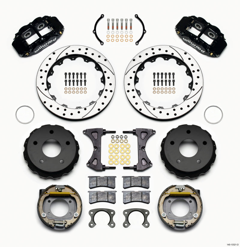 Wilwood Narrow Superlite 4R Rear P-Brk Kit 12.88in Drilled Small Ford 2.36in Off Bronco 5 x 5.50 - Mammoth Racing -