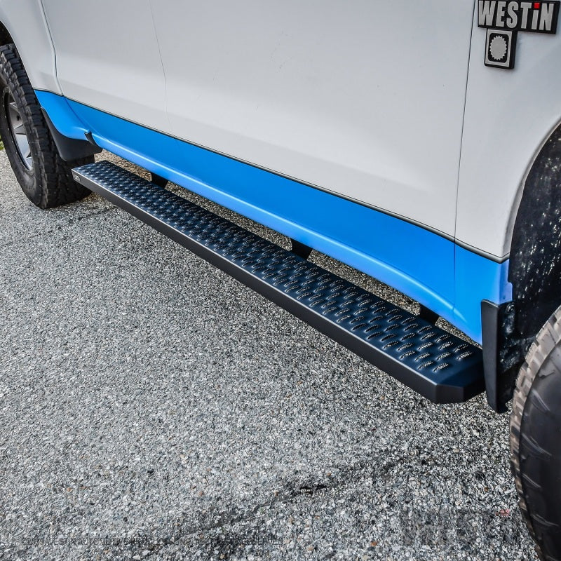 Westin Grate Steps Running Boards 90 in - Textured Black - Mammoth Racing -