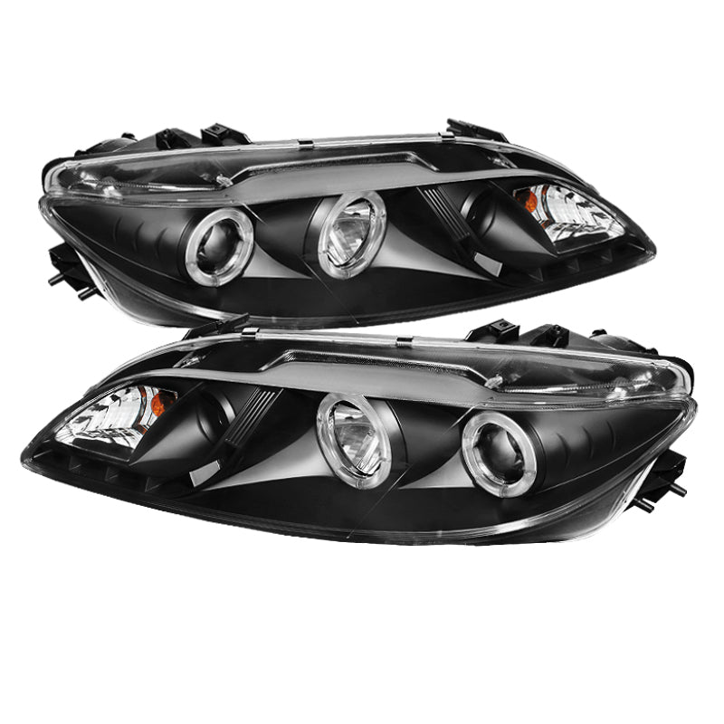 Spyder Mazda 6 03-05 With Fog Lights Projector Headlights LED Halo DRL Blk PRO-YD-M603-FOG-DRL-BK - Mammoth Racing -