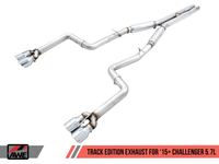 AWE Tuning 2017+ Dodge Challenger 5.7L Track Edition Exhaust - Chrome Silver Quad Tips - Mammoth Racing -