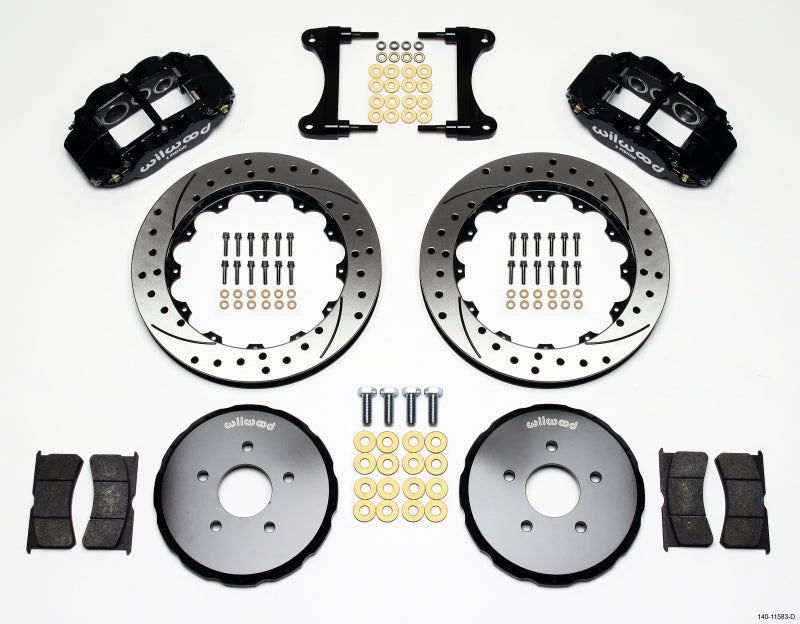Wilwood Narrow Superlite 6R Front Hat Kit 13.06in Drilled Nissan 370Z/Fiti G37 - Mammoth Racing -