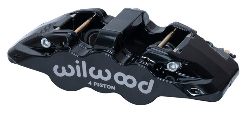 Wilwood Caliper - Aero4-DS Forged Four-Piston Caliper Black 1.12in Piston 1.10in Rotor - Black - Mammoth Racing -
