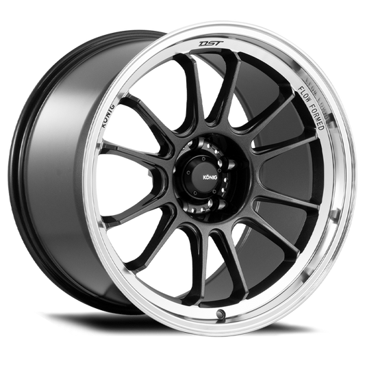 Konig Hypergram 16x7.5 4x100 Et38 Metallic Carbon w/ Machined Lip - Mammoth Racing -