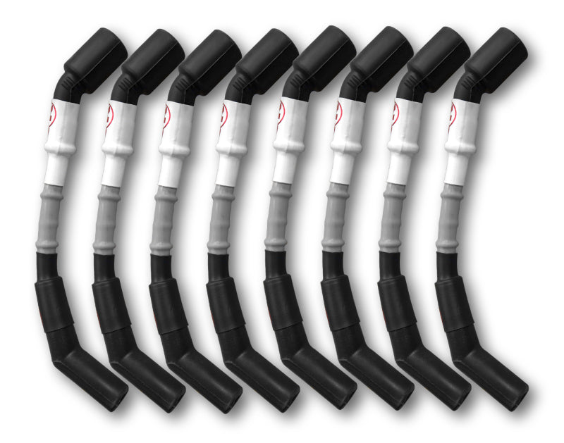 Kooks 10mm Spark Plug Wire - Grey w/Black Boots (Set of 8) - Mammoth Racing -