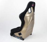NRG FRP Bucket Seat ULTRA Edition - Large (Black Alcantara/Gold Glitter Back) - My Store