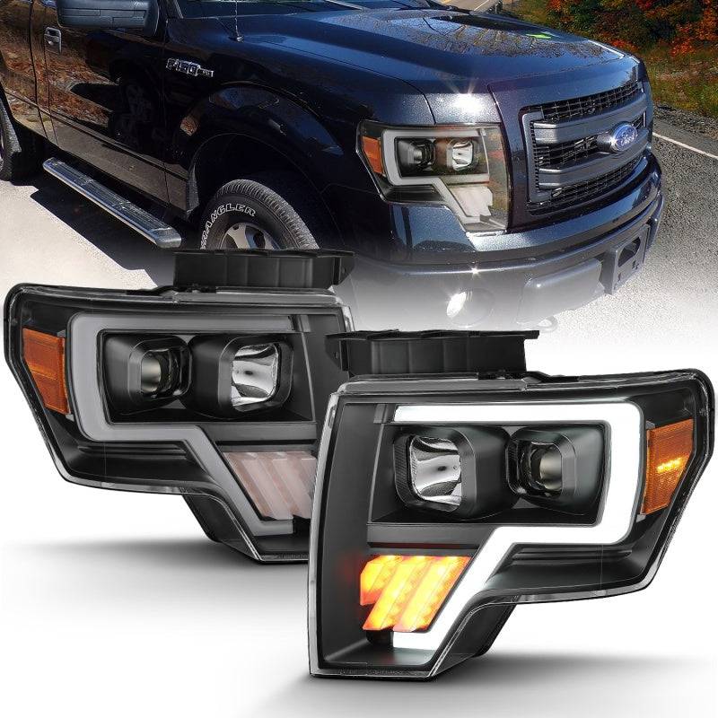 ANZO 2009-2014 Ford F-150 Projector Light Bar G4 H.L. Black Amber - My Store