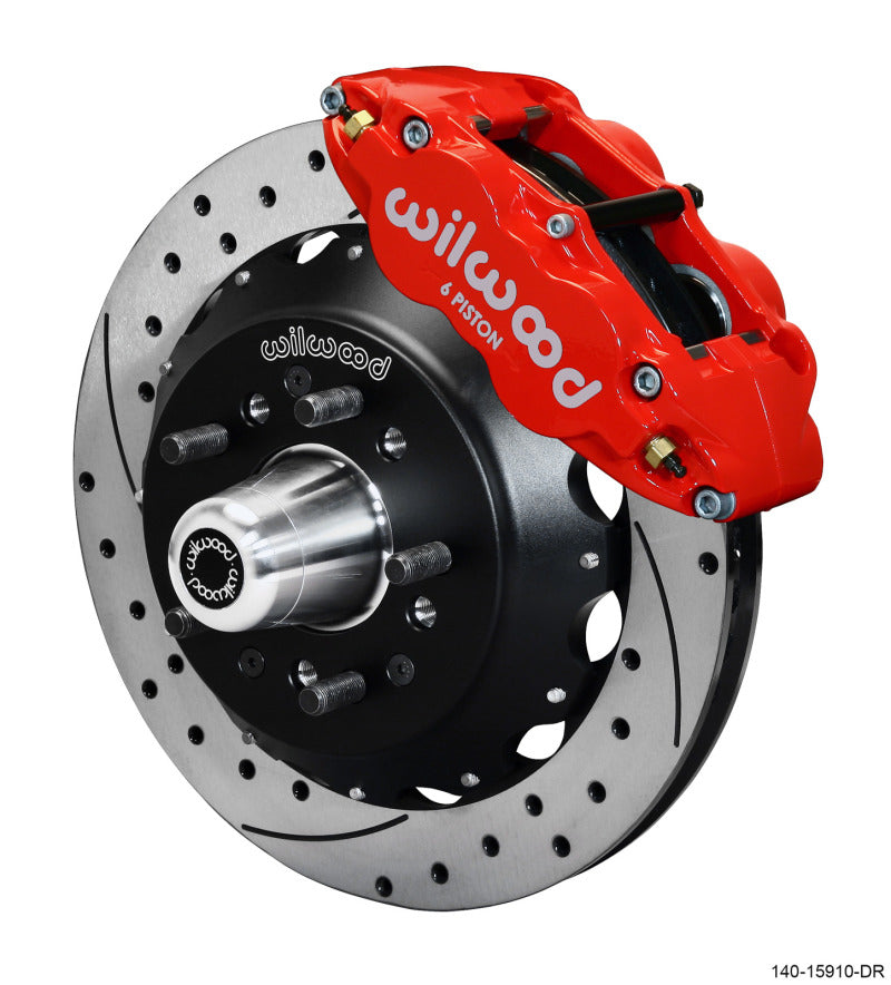 Wilwood Narrow Superlite 6R Front Big Brake Kit 12.88in SRP Drilled and Slotted Rotor - Red - My Store