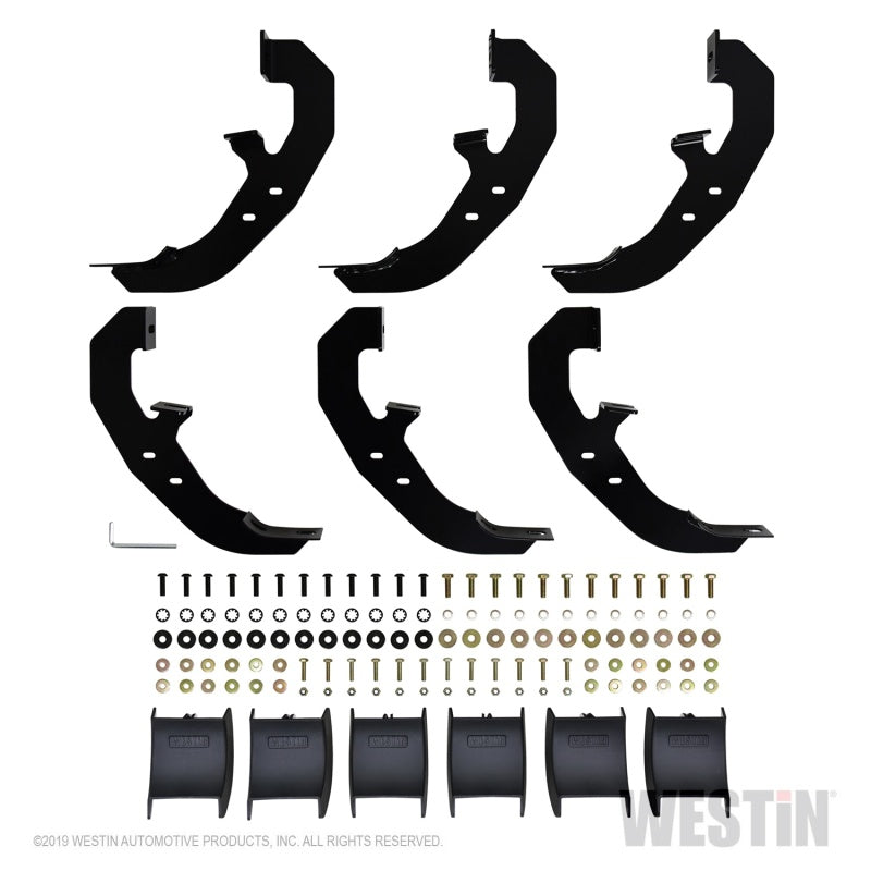 Westin 2019 Chevrolet Silverado Double Cab PRO TRAXX 6 Oval Nerf Step Bars - Black - Mammoth Racing -