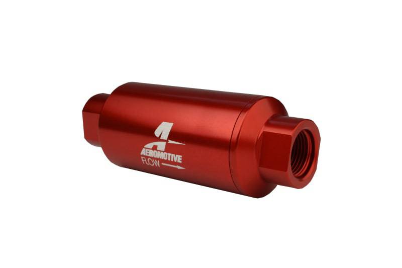 Aeromotive In-Line Filter - AN-10 size - 40 Micron SS Element - Red Anodize Finish - My Store