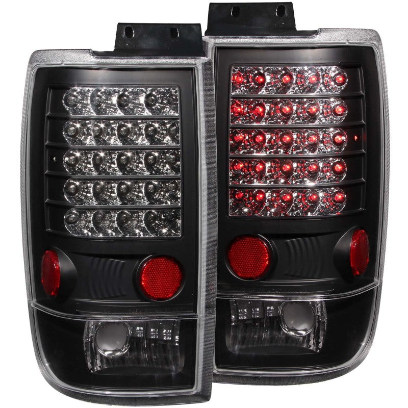 ANZO 1997-2002 Ford Expedition LED Taillights Black - Mammoth Racing -