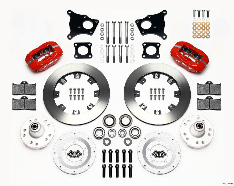 Wilwood Forged Dynalite Front Kit 12.19in Red AMC 71-76 OE Disc w/o Bendix Brakes - My Store