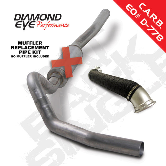Diamond Eye KIT 4in CB MRP SGL w/ TDP SS 06-07 Chevy/GMC 6.6L Duramax 2500/3500 - Mammoth Racing -