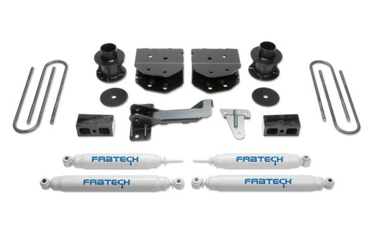 Fabtech 08-16 Ford F250/350/450 4WD 8 Lug 4in Budget Sys w/Perf Shks - My Store