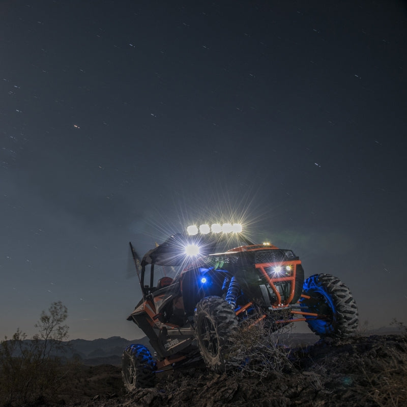 KC HiLiTES Polaris RZR 32in. Pro6 Gravity LED 5-Light 100w Combo Beam Overhead Light Bar System - Mammoth Racing -