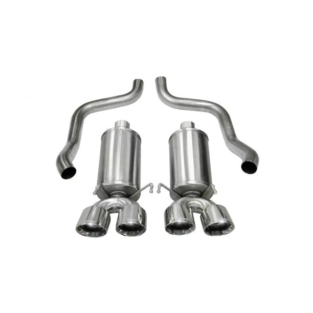 Corsa 05-08 Chevrolet Corvette C6 6.0L V8 Black Xtreme Axle-Back Exhaust - Mammoth Racing -