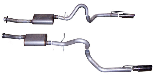 Gibson 99-04 Ford Mustang GT 4.6l 3in Cat-Back Dual Exhaust - Stainless - Mammoth Racing -