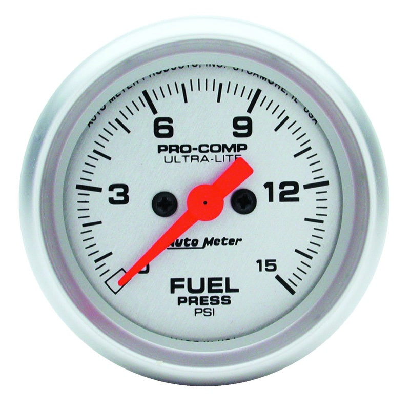 Autometer Ultra-Lite 2-1/16in 15psi Fuel Pressure Gauge - Digital Stepper Motor - My Store