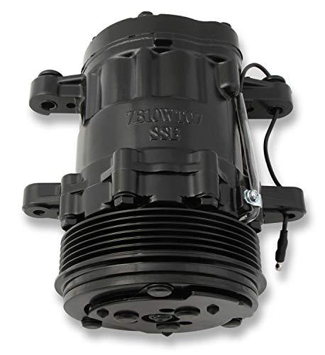 Holley 199-104 A/C Compressor SD7 Sanden Uses R-134a Black A/C Compressor - Mammoth Racing -199-104